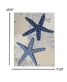 8? x 11' Blue and Gray Indoor Outdoor Area Rug