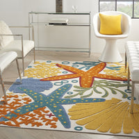 5? Round Multicolor Indoor Outdoor Area Rug