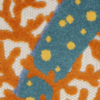 5? Round Multicolor Indoor Outdoor Area Rug