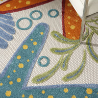 5? Round Multicolor Indoor Outdoor Area Rug