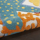 5? Round Multicolor Indoor Outdoor Area Rug