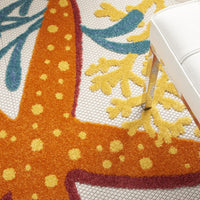 5? Round Multicolor Indoor Outdoor Area Rug