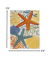 5? Round Multicolor Indoor Outdoor Area Rug