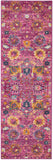 2? x 3? Fuchsia and Orange Distressed Scatter Rug