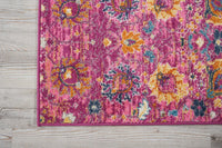 2? x 3? Fuchsia and Orange Distressed Scatter Rug