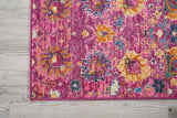 2? x 3? Fuchsia and Orange Distressed Scatter Rug