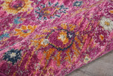 2? x 3? Fuchsia and Orange Distressed Scatter Rug