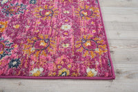 2? x 3? Fuchsia and Orange Distressed Scatter Rug
