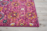 2? x 3? Fuchsia and Orange Distressed Scatter Rug