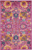 2? x 3? Fuchsia and Orange Distressed Scatter Rug