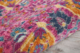 2? x 3? Fuchsia and Orange Distressed Scatter Rug