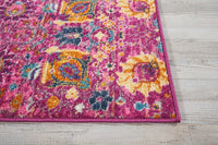 2? x 3? Fuchsia and Orange Distressed Scatter Rug