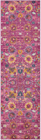 2? x 3? Fuchsia and Orange Distressed Scatter Rug