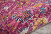 2? x 3? Fuchsia and Orange Distressed Scatter Rug