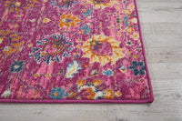 2? x 3? Fuchsia and Orange Distressed Scatter Rug