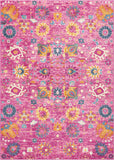 2? x 3? Fuchsia and Orange Distressed Scatter Rug