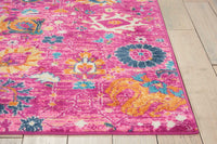 2? x 3? Fuchsia and Orange Distressed Scatter Rug