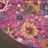 2? x 3? Fuchsia and Orange Distressed Scatter Rug