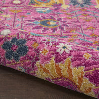2? x 3? Fuchsia and Orange Distressed Scatter Rug
