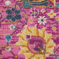 2? x 3? Fuchsia and Orange Distressed Scatter Rug