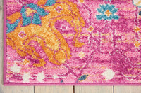2? x 3? Fuchsia and Orange Distressed Scatter Rug