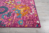 2? x 3? Fuchsia and Orange Distressed Scatter Rug