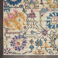 4? x 6? Ivory and Multicolor Floral Buds Area Rug