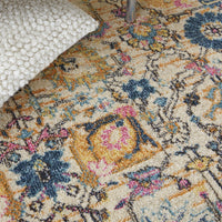 4? x 6? Ivory and Multicolor Floral Buds Area Rug