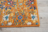 7? x 10? Sun Gold and Navy Distressed Area Rug