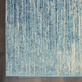 5? x 7? Navy and Light Blue Abstract Area Rug