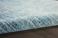 5? x 7? Navy and Light Blue Abstract Area Rug