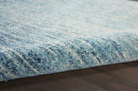 5? x 7? Navy and Light Blue Abstract Area Rug