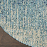 5? x 7? Navy and Light Blue Abstract Area Rug