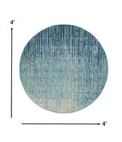 5? x 7? Navy and Light Blue Abstract Area Rug