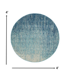 5? x 7? Navy and Light Blue Abstract Area Rug