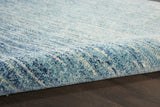 5? x 7? Navy and Light Blue Abstract Area Rug