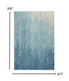 5? x 7? Navy and Light Blue Abstract Area Rug