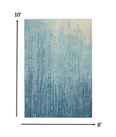 5? x 7? Navy and Light Blue Abstract Area Rug