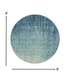 5? x 7? Navy and Light Blue Abstract Area Rug