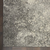 2? x 8? Charcoal and Ivory Abstract Runner Rug