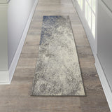 2? x 8? Charcoal and Ivory Abstract Runner Rug