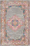 5? x 7? Gray and Gold Medallion Area Rug