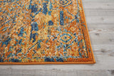 2? x 6? Gold and Blue Antique Runner Rug