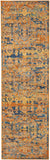 2? x 6? Gold and Blue Antique Runner Rug