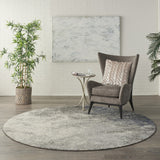 5? x 7? Charcoal and Ivory Abstract Area Rug