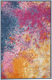 2? x 8? Abstract Brights Sunburst Runner Rug