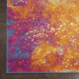 2? x 8? Abstract Brights Sunburst Runner Rug