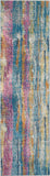 8? x 10? Gray Colorful Abstract Stripes Area Rug