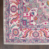 5? x 7? Light Gray and Pink Medallion Area Rug