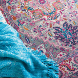 5? x 7? Light Gray and Pink Medallion Area Rug